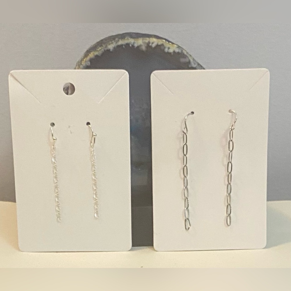 NEW silver chain earrings